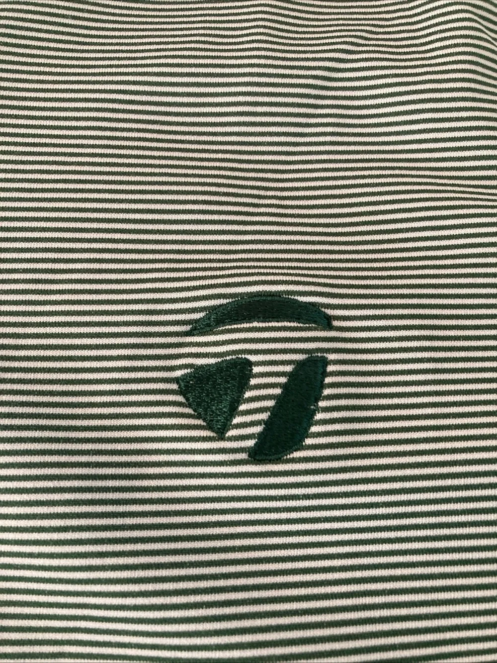 Peter Millar Augusta 86 TaylorMade Men’s Green Striped Quarter-Zip Golf Pullover